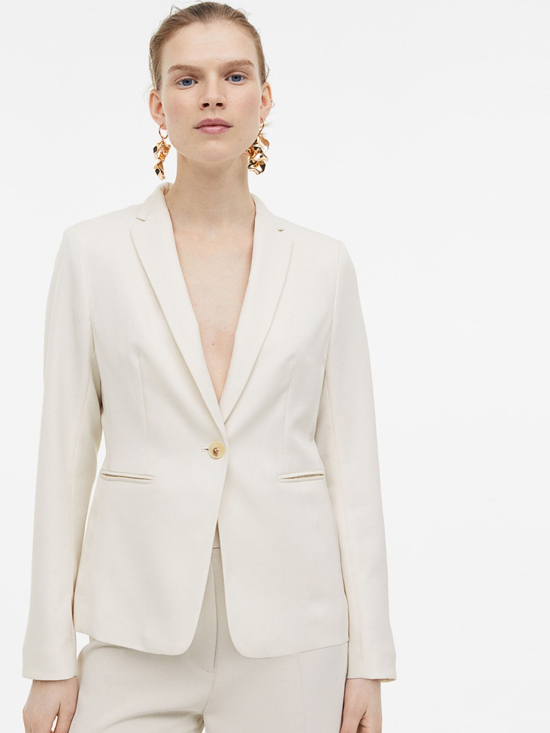 

H&M Fitted jacket, White