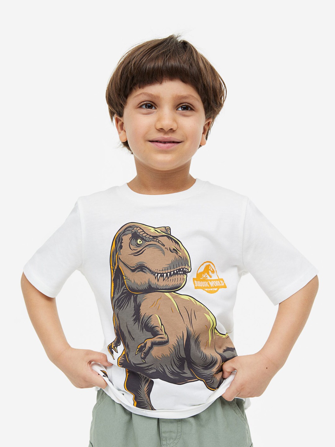 

H&M Boys -Pack Printed T-Shirts, Brown
