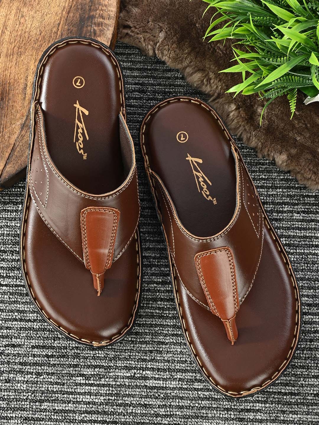 

knoos Men Comfort Sandals, Brown