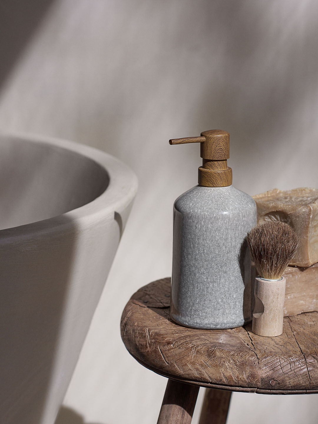 

H&M Grey & Brown Stoneware Soap Dispenser