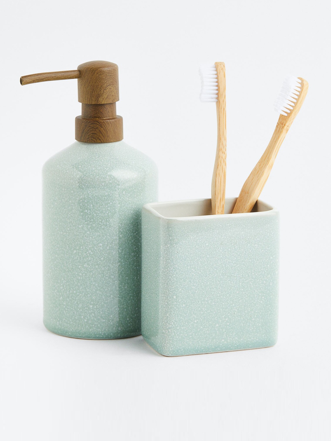 

H&M Green Stoneware Soap Dispenser