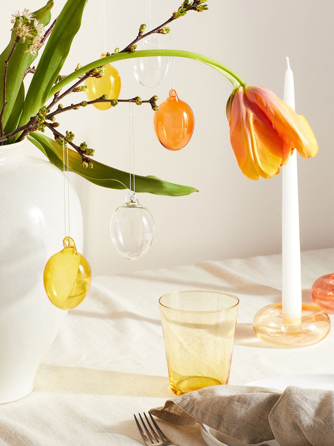 

H&M Yellow Glass Easter Decoration
