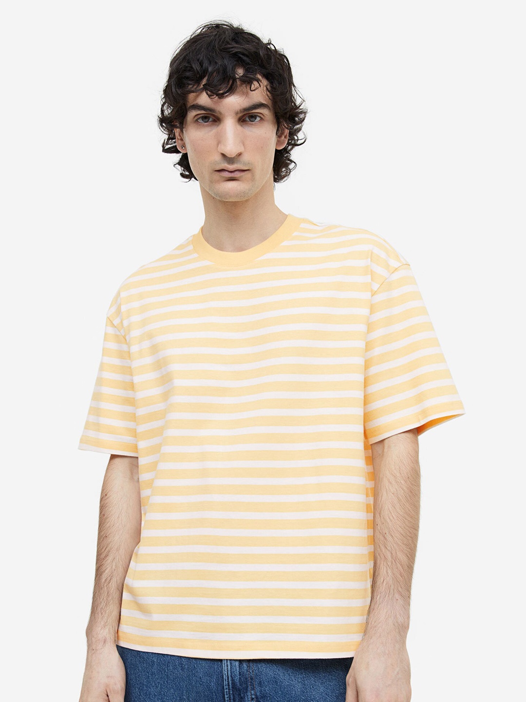 

H&M Relaxed Fit Cotton T-shirt, Yellow