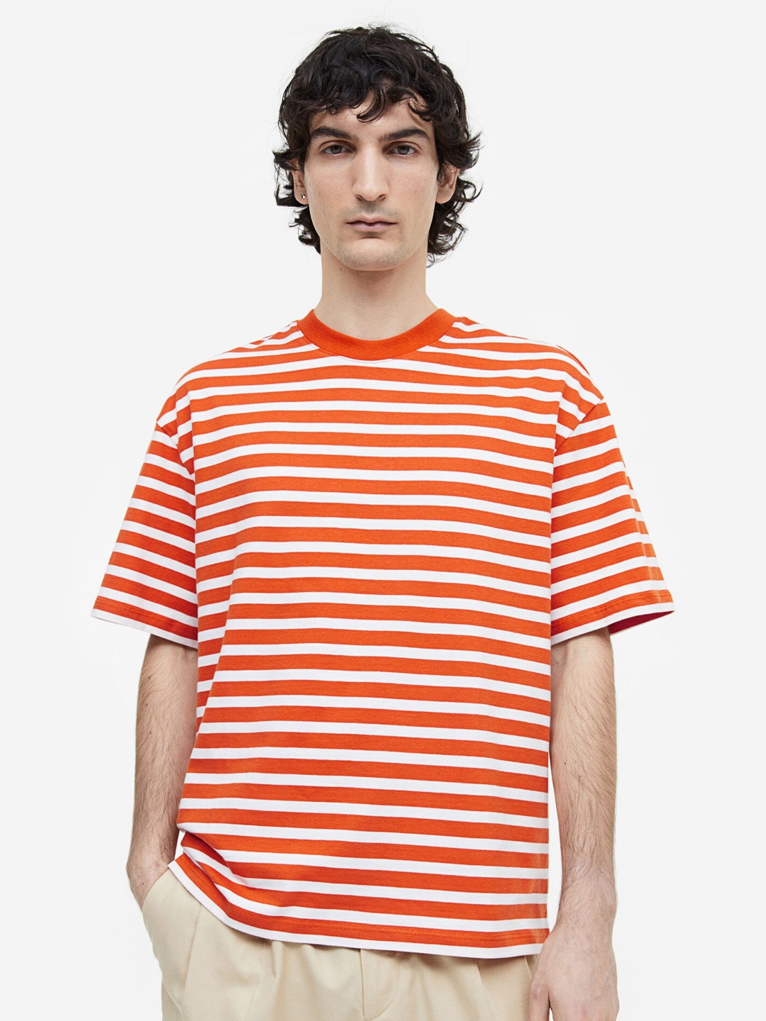 

H&M Relaxed Fit Cotton T-shirt, Orange