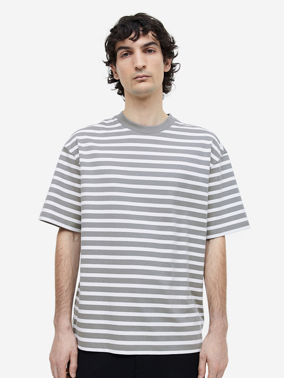

H&M Relaxed Fit Cotton T-shirt, Grey