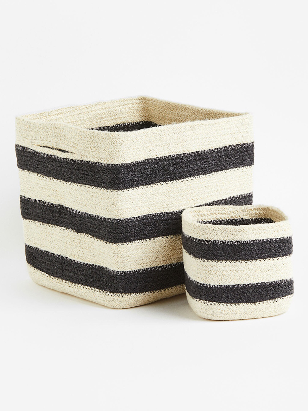 

H&M Beige & Grey Jute Storage Basket