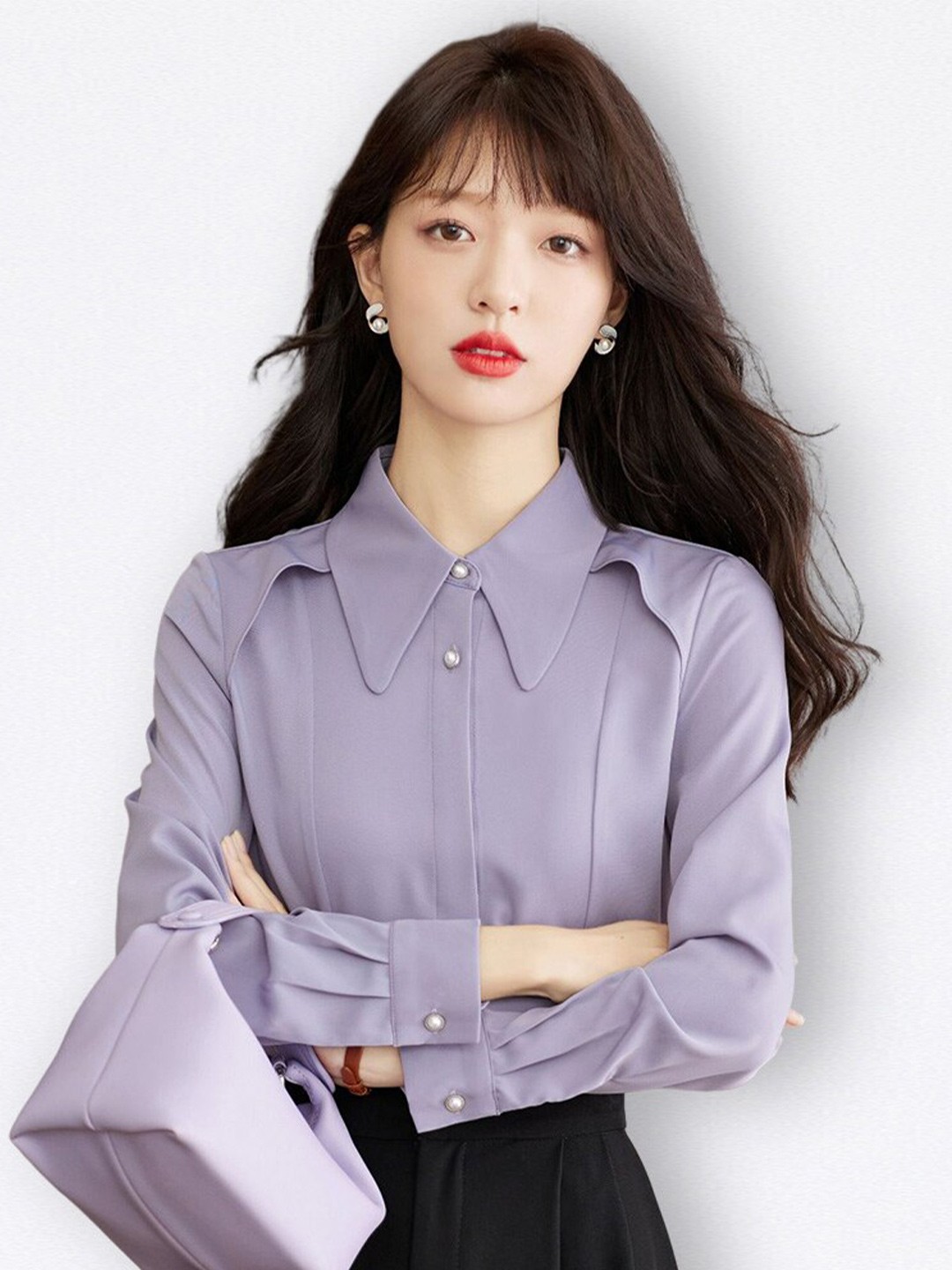 JC Collection Regular Fit Casual Shirt, Purple