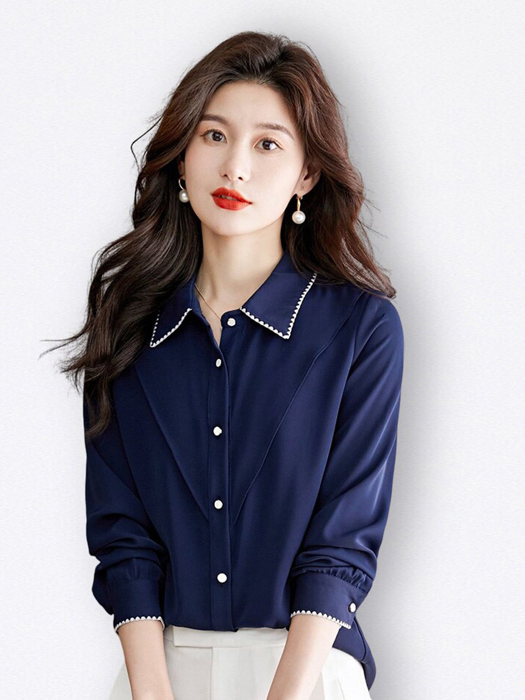 

JC Collection Regular Fit Casual Shirt, Navy blue