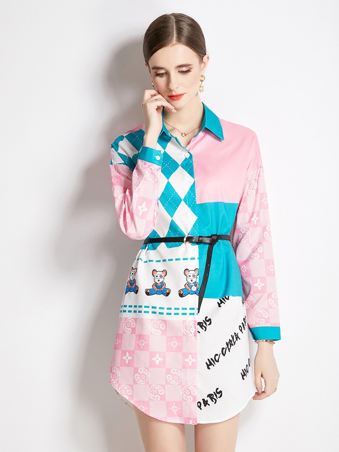 

JC Collection Women Typography Printed Casual Shirt, Pink