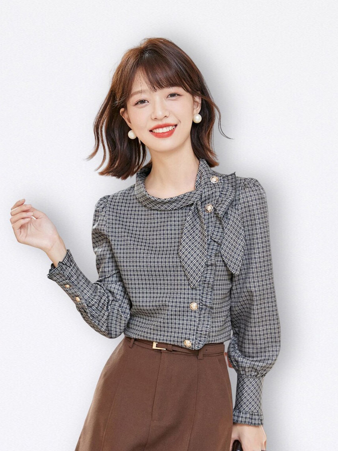 

JC Collection Checked Shirt Style Tops, Multi