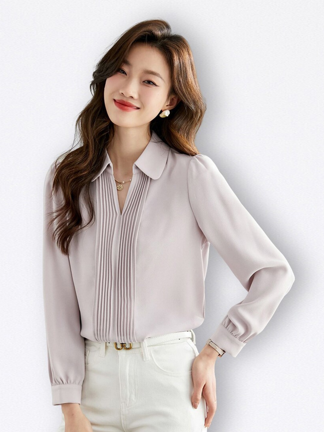 JC Collection Spread Collar Casual Shirt, Pink