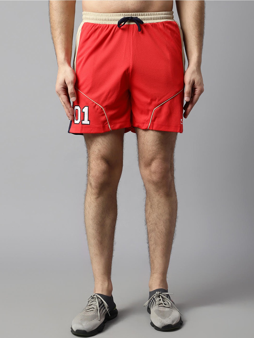 

Shiv Naresh Men Slim Fit Rapid Dry Training or Gym Shorts, Red