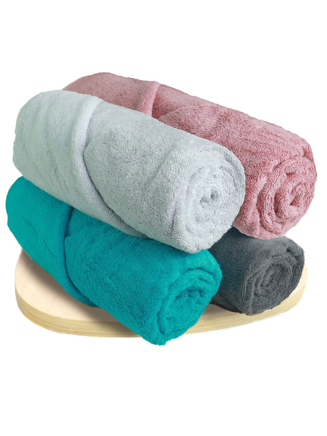 

Heelium Unisex Pack of 4 Bamboo Super Soft & Quick Drying 600 GSM Bath Towel, Grey