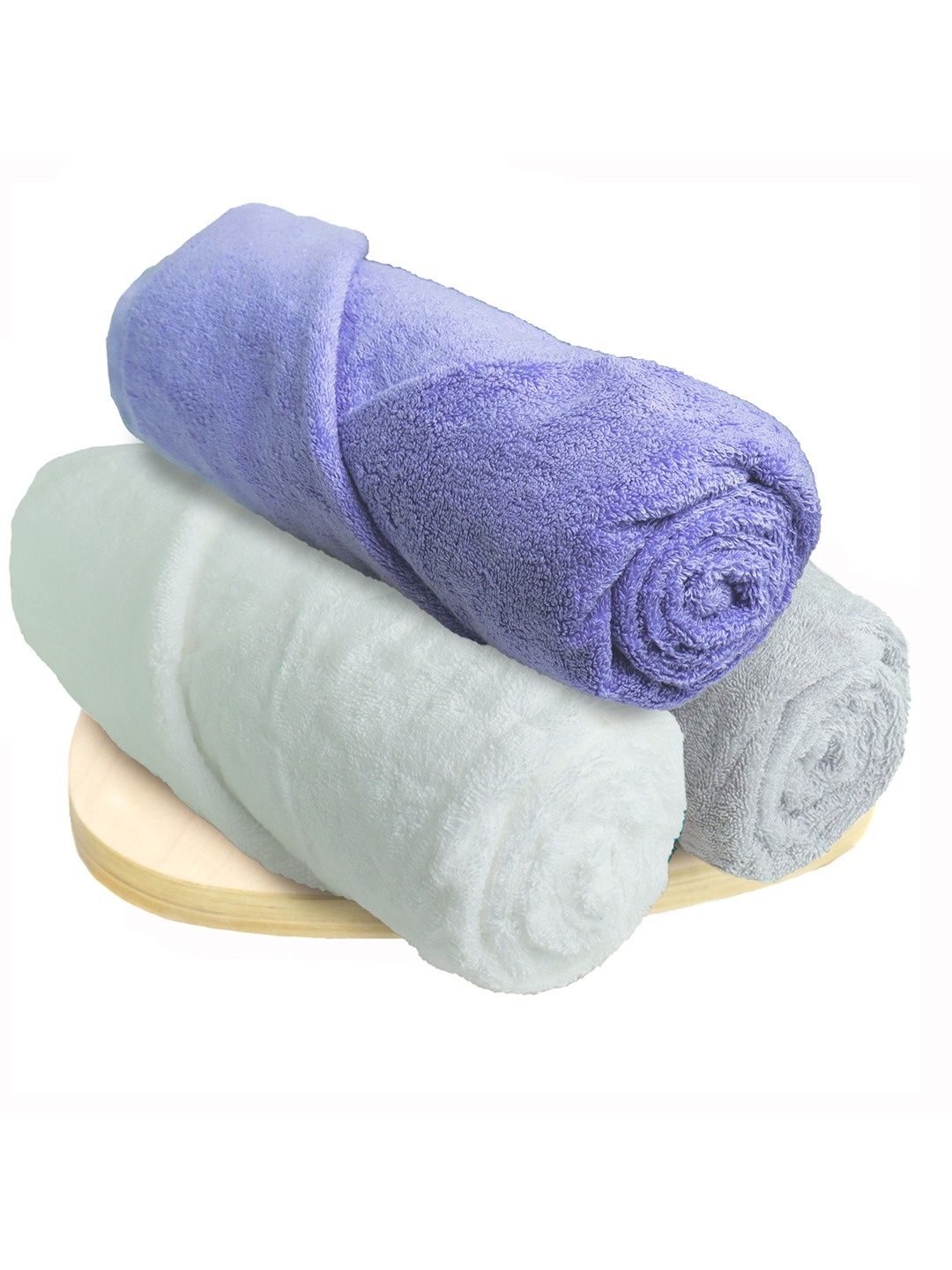 

Heelium Unisex Pack of 3 Bamboo Super Soft & Quick Drying 600 GSM Bath Towel, Grey