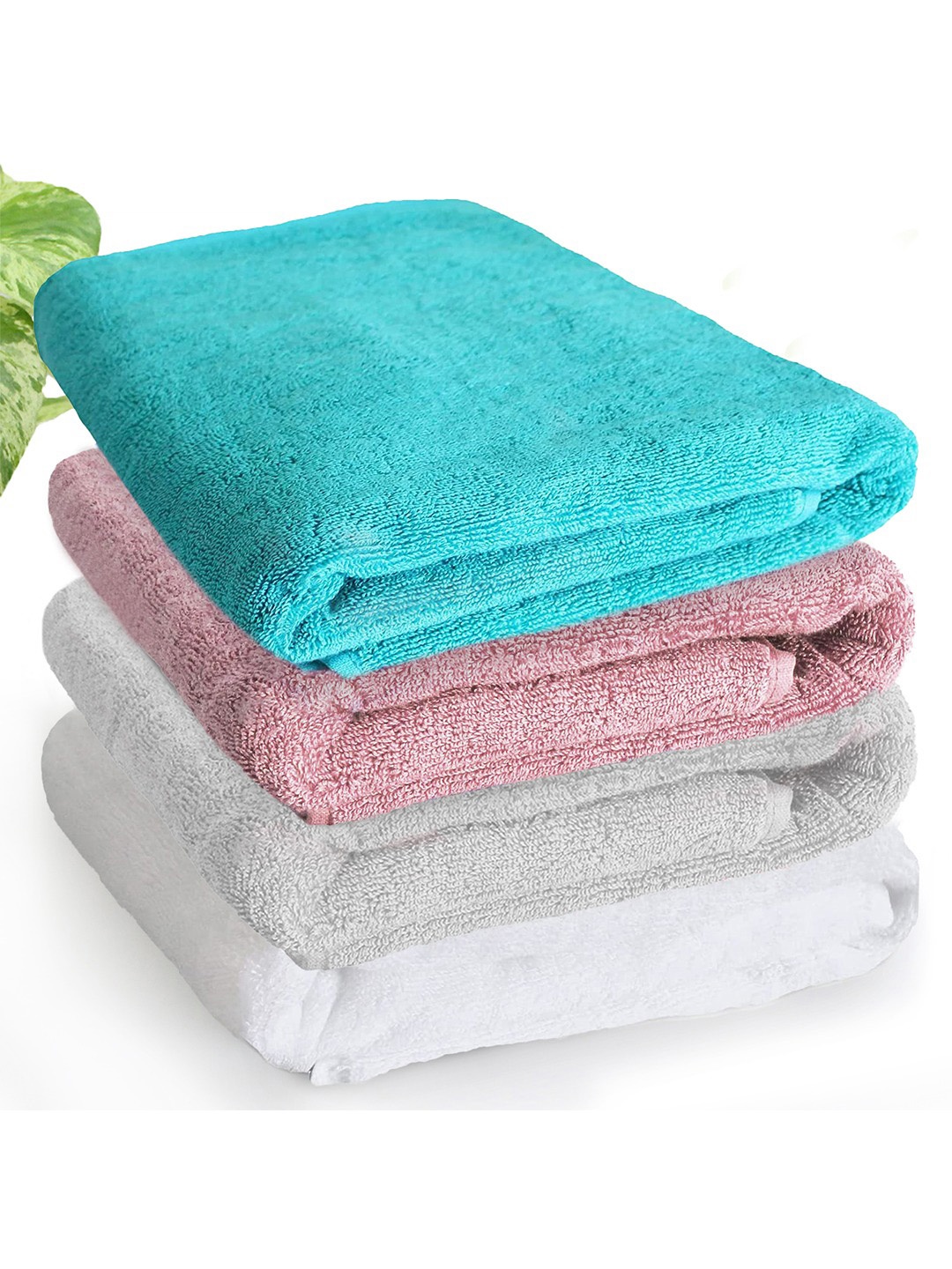 

Heelium Unisex Pack of 4 Bamboo Super Soft & Quick Drying 600 GSM Bath Towel, Grey