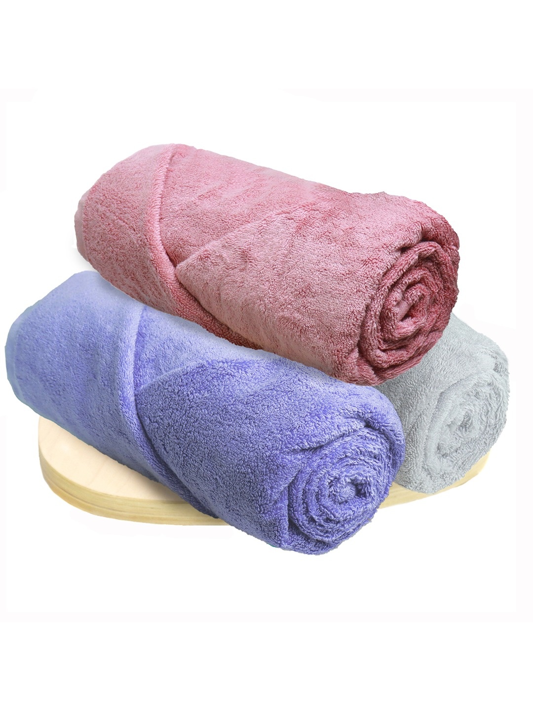 

Heelium Unisex Pack of 3 Bamboo Super Soft & Quick Drying 600 GSM Bath Towel, Grey