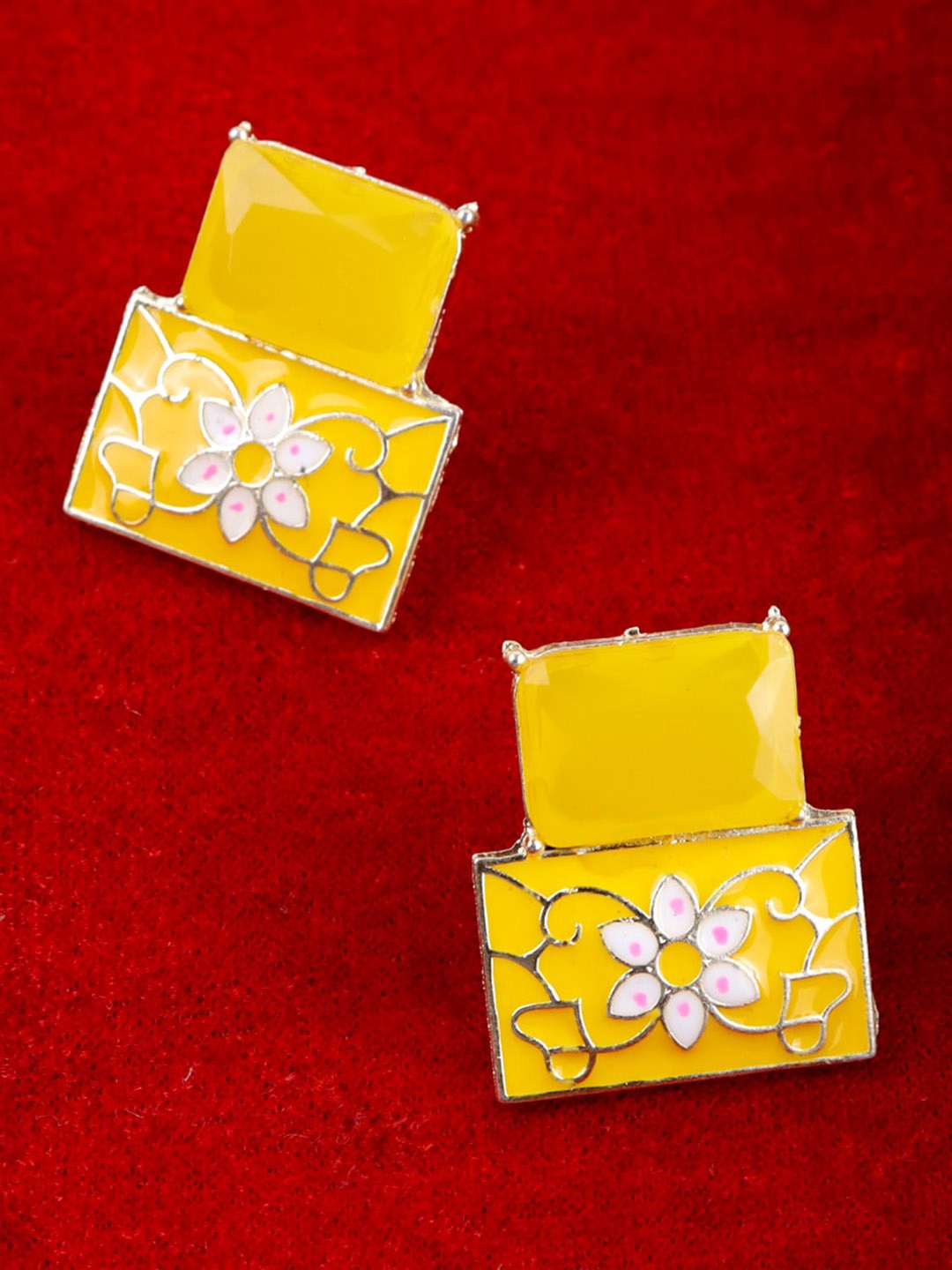 

Krelin Gold-Plated Square Studs Earrings, Yellow