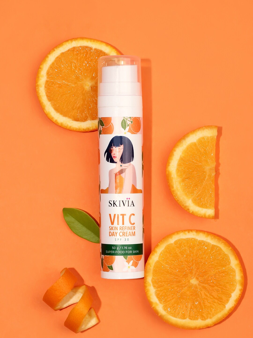 

SKIVIA Vitamin C Skin Refiner Day Cream With SPF 30 - 50gm, Transparent