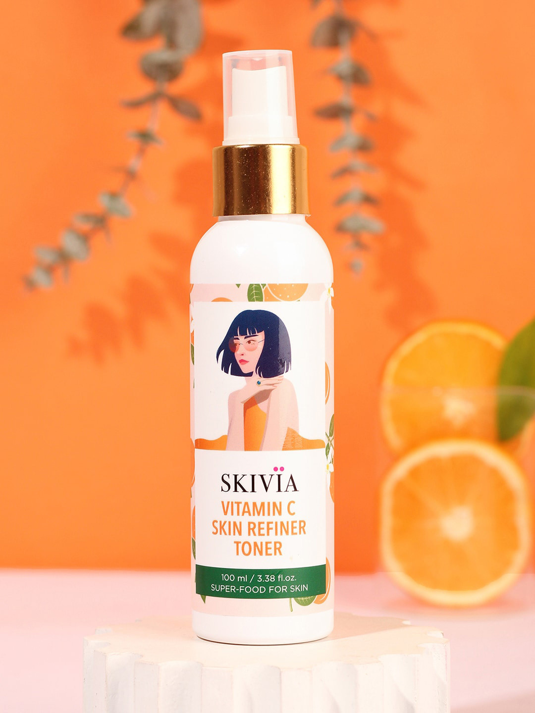 

SKIVIA Vitamin C Skin Refiner Toner For Rejuvenates Skin 100 ml, White