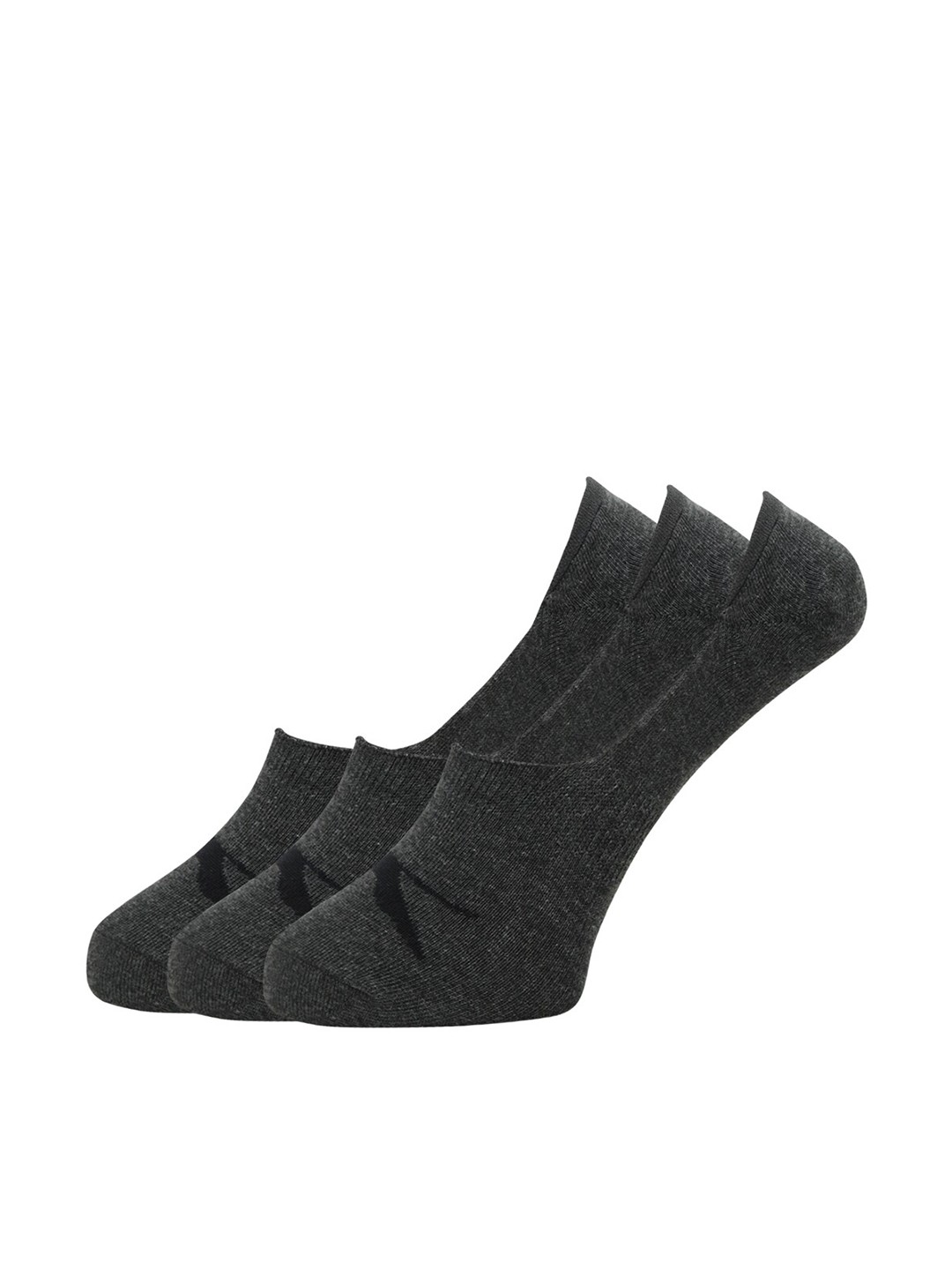 

Slazenger Men Pack Of 3 Brand Logo Printed Light-Weight Shoe Liners Loafers Socks, Charcoal