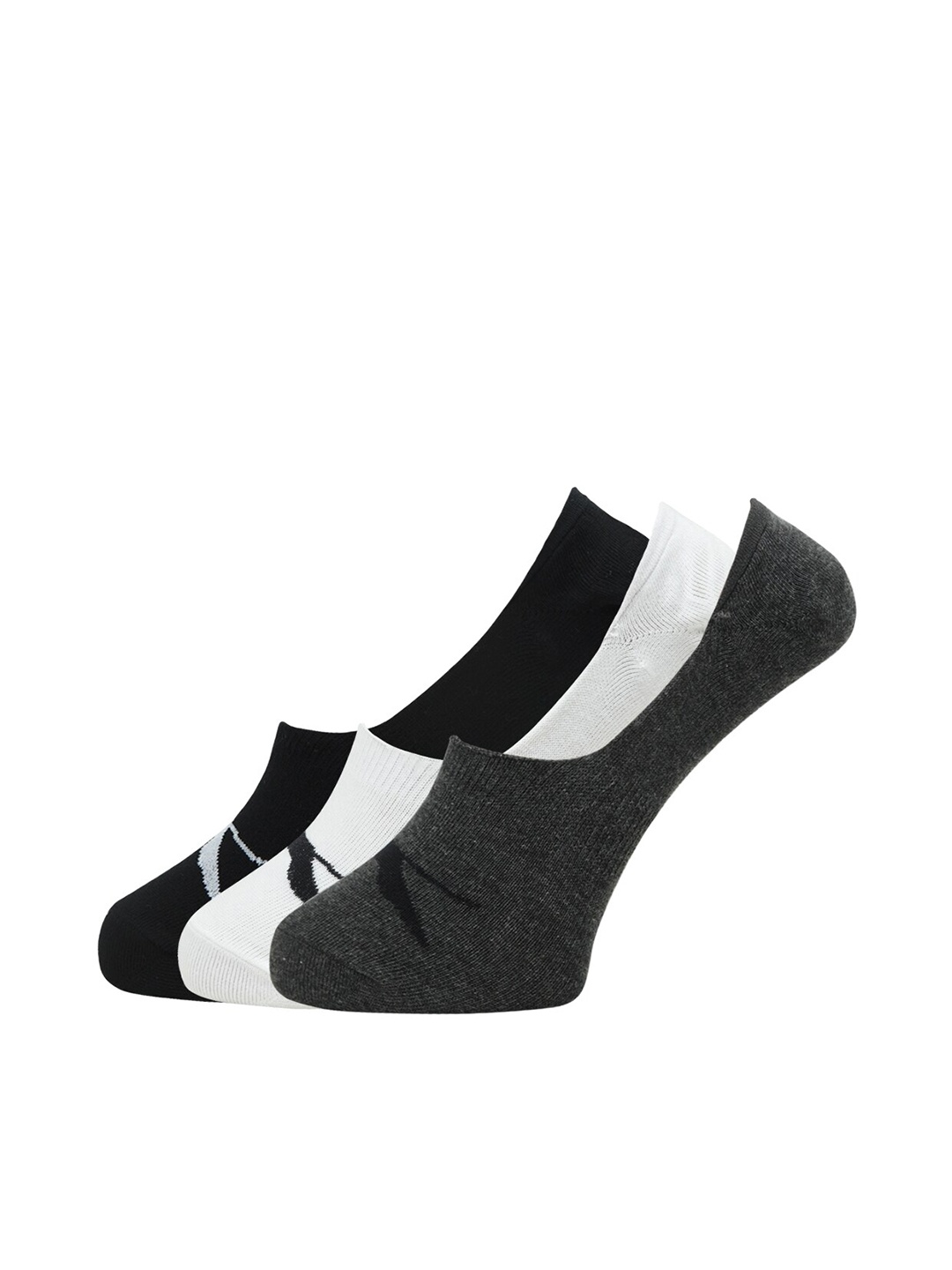 

Slazenger Men Pack Of 3 Assorted Brand Logo Printed Light-Weight Shoe Liner Loafer Socks