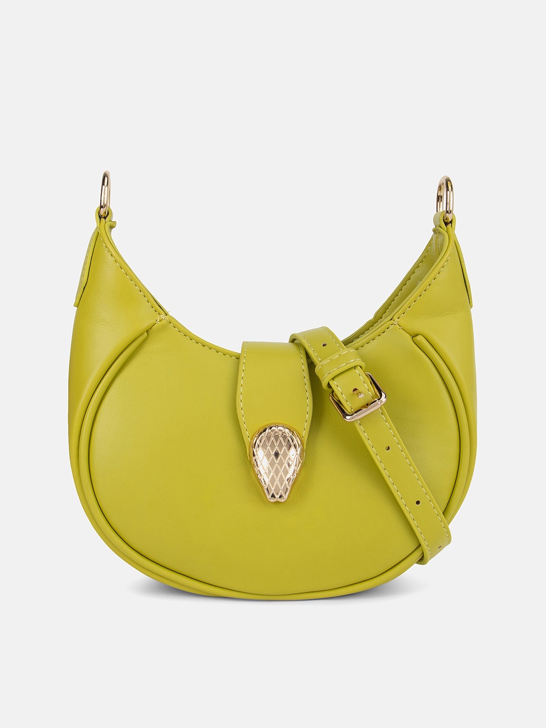 

Kazo PU Half Moon Sling Bag with Quilted, Green