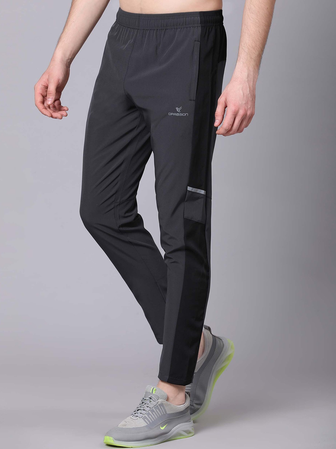 

Dpassion Men Regular-Fit Sports Track Pant, Grey