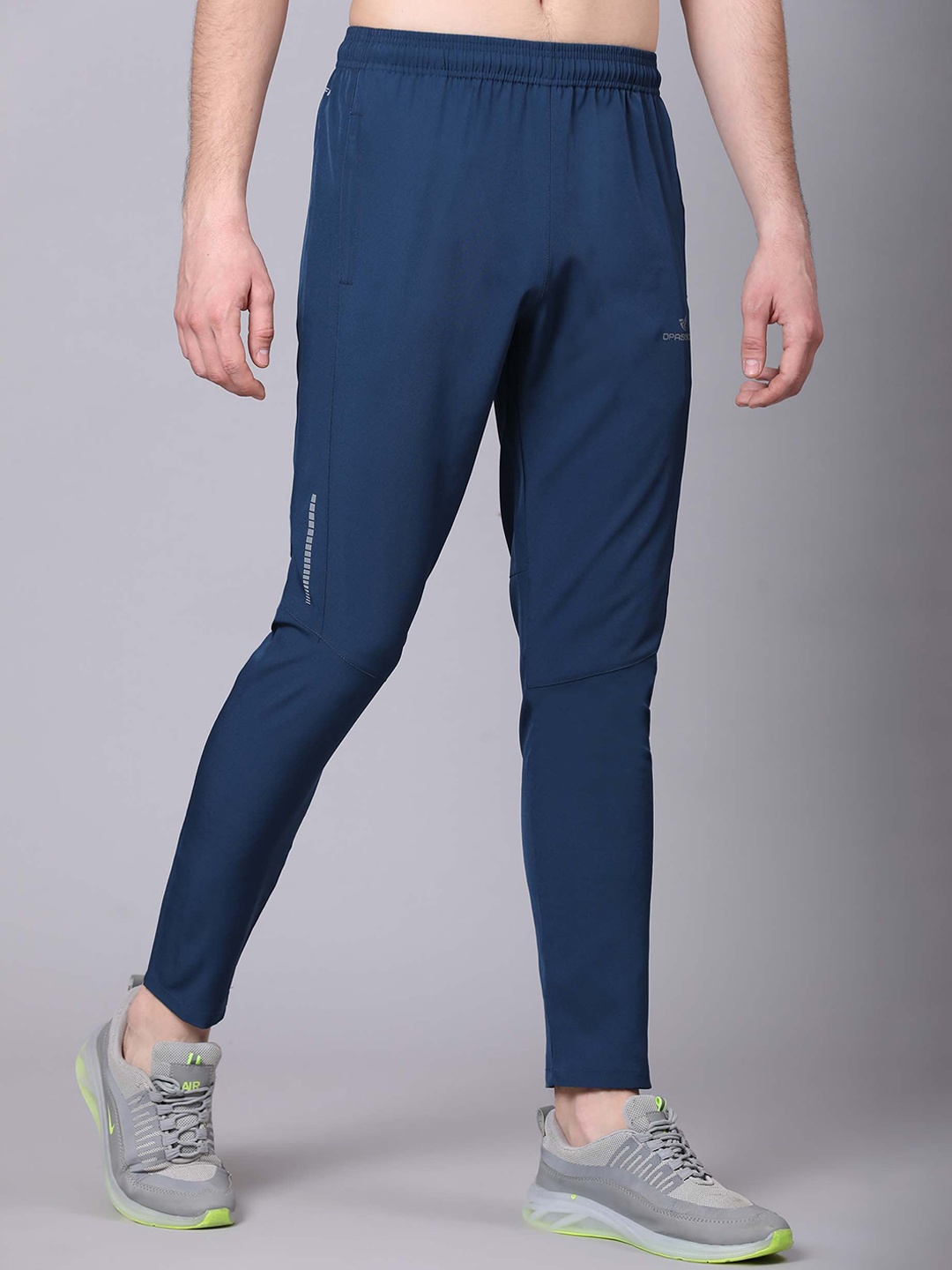 

Dpassion Men Mid-Rise Sports Track Pant, Blue