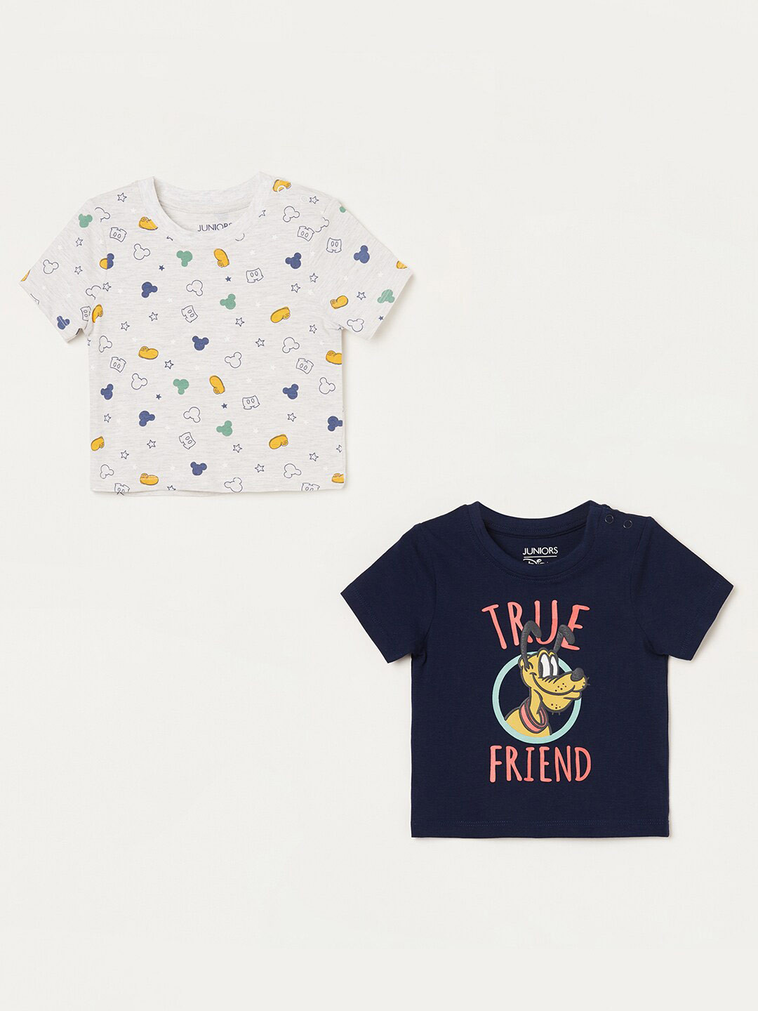 

Juniors by Lifestyle Girls Pack of 2 DISNEY - MICKEY & FRIENDS Printed Tops, Grey
