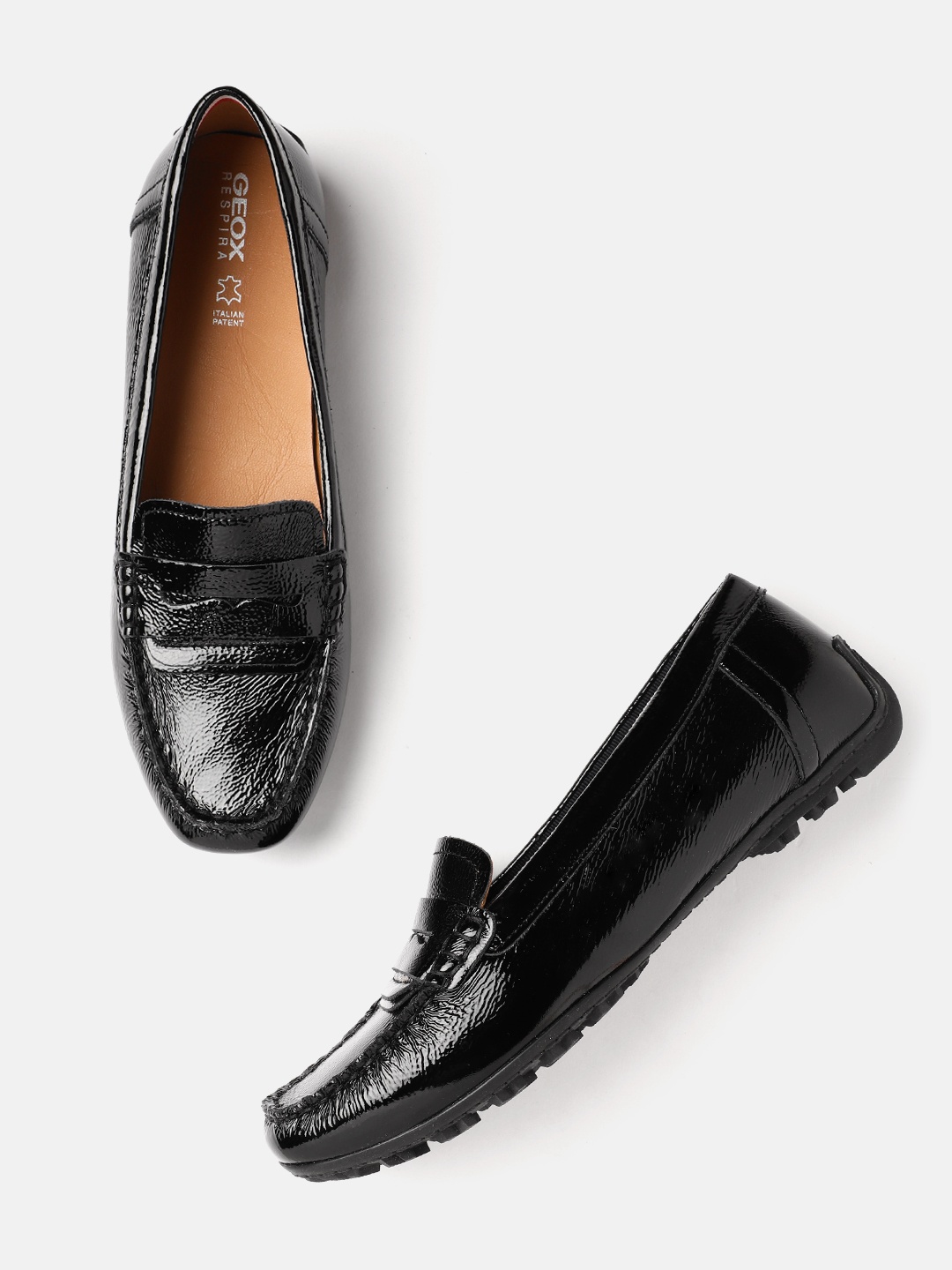 

Geox Women D Kosmopolis+Grip Leather Moccasins, Black