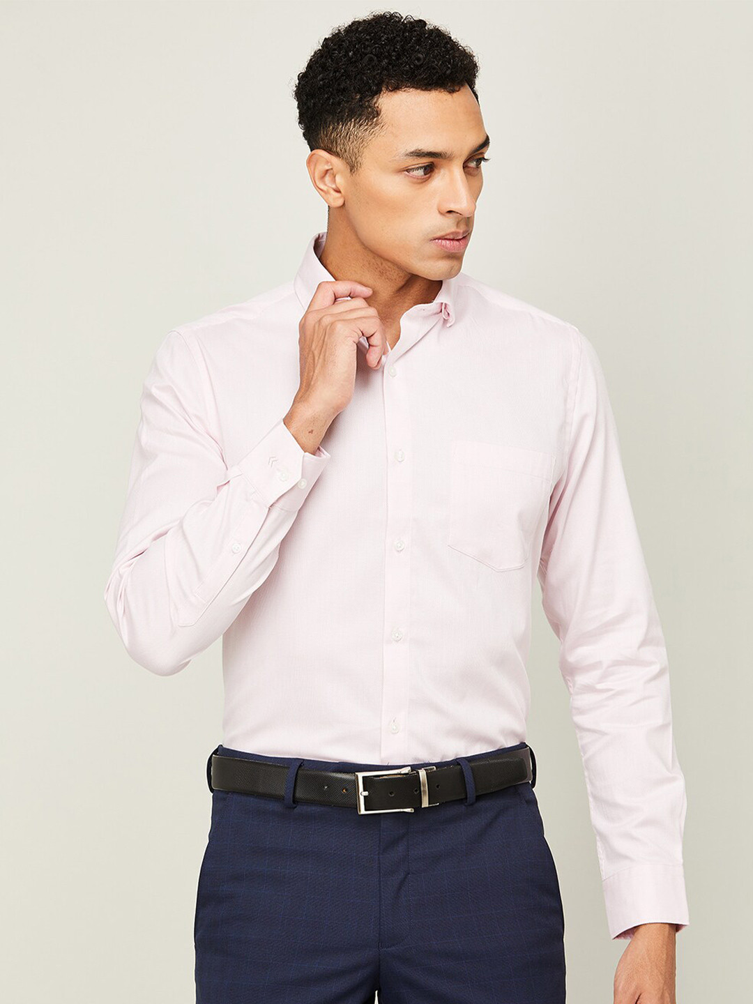 

CODE by Lifestyle Regular Fit Cotton Formal Shirt, Pink