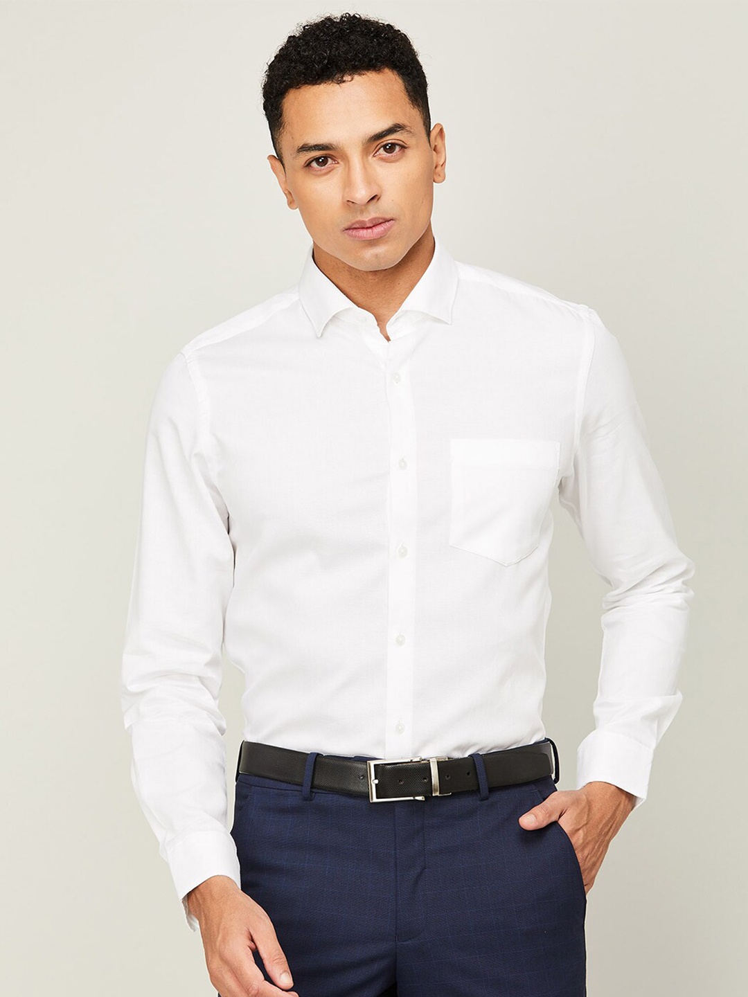 

CODE by Lifestyle Regular Fit Cotton Formal Shirt, White