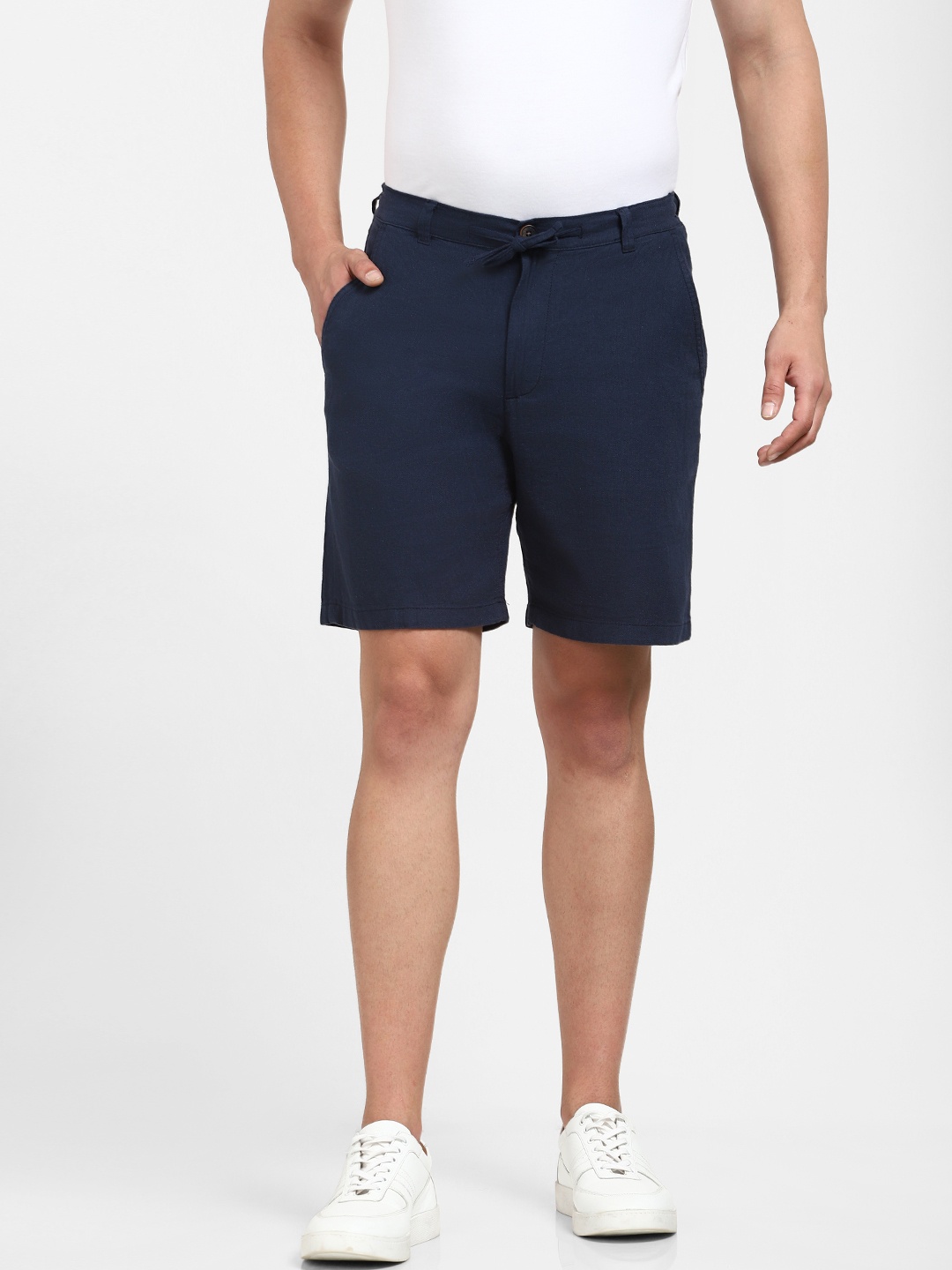 

SELECTED SLHREGULAR-BRODY LIN Men Mid-Rise Cotton Regular Shorts, Navy blue