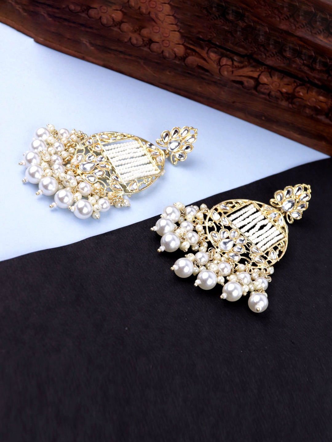 

Krelin Gold-Plated Classic Drop Earrings, White