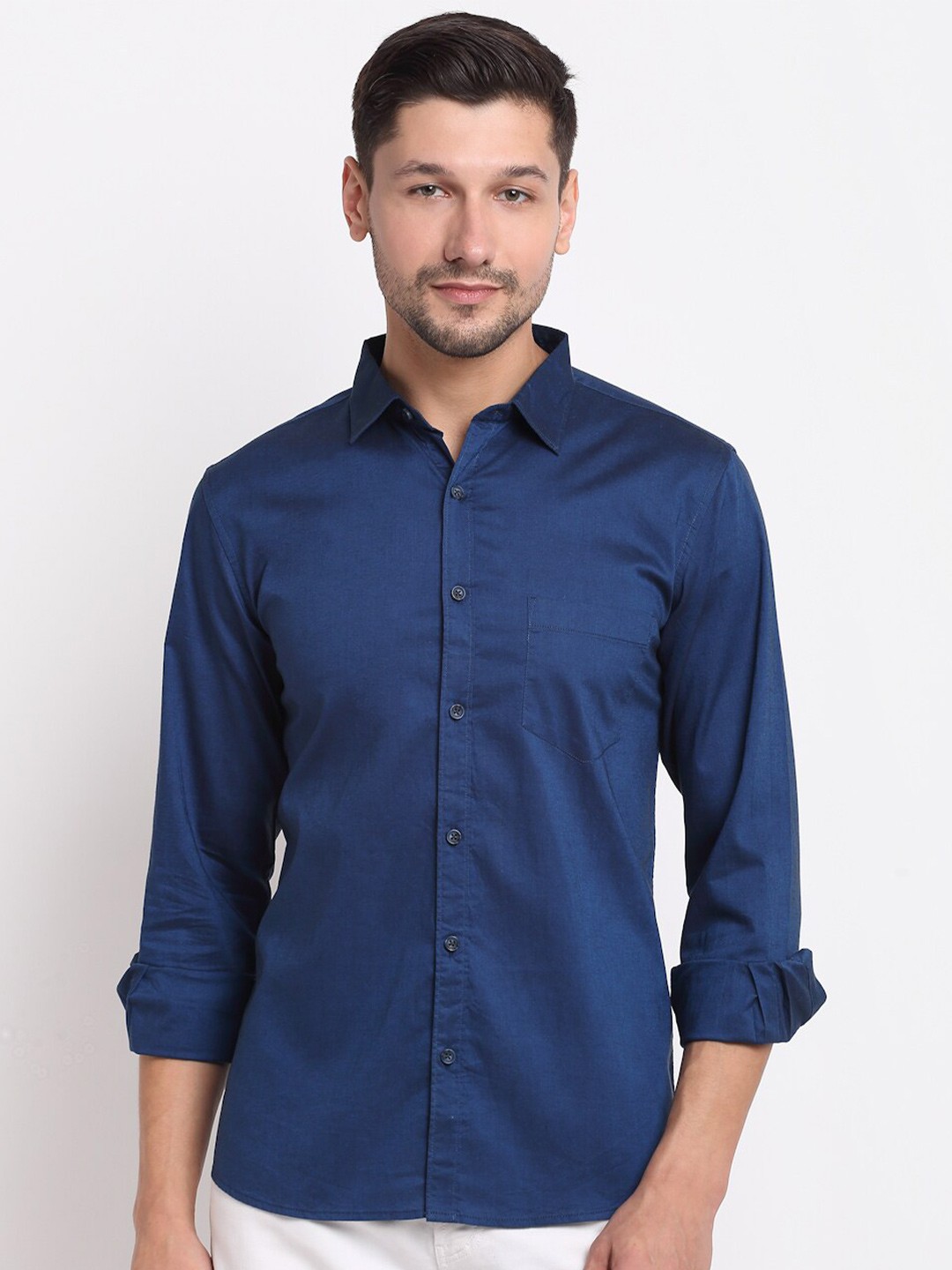 

Cantabil Regular Fit Casual Shirt, Blue