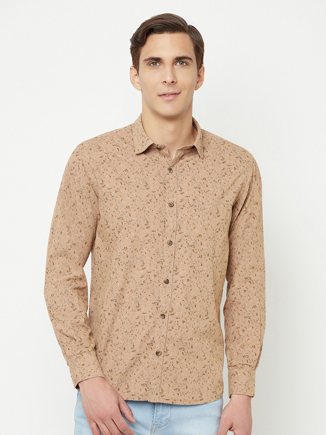 

Cantabil Abstract Printed Cotton Casual Shirt, Khaki
