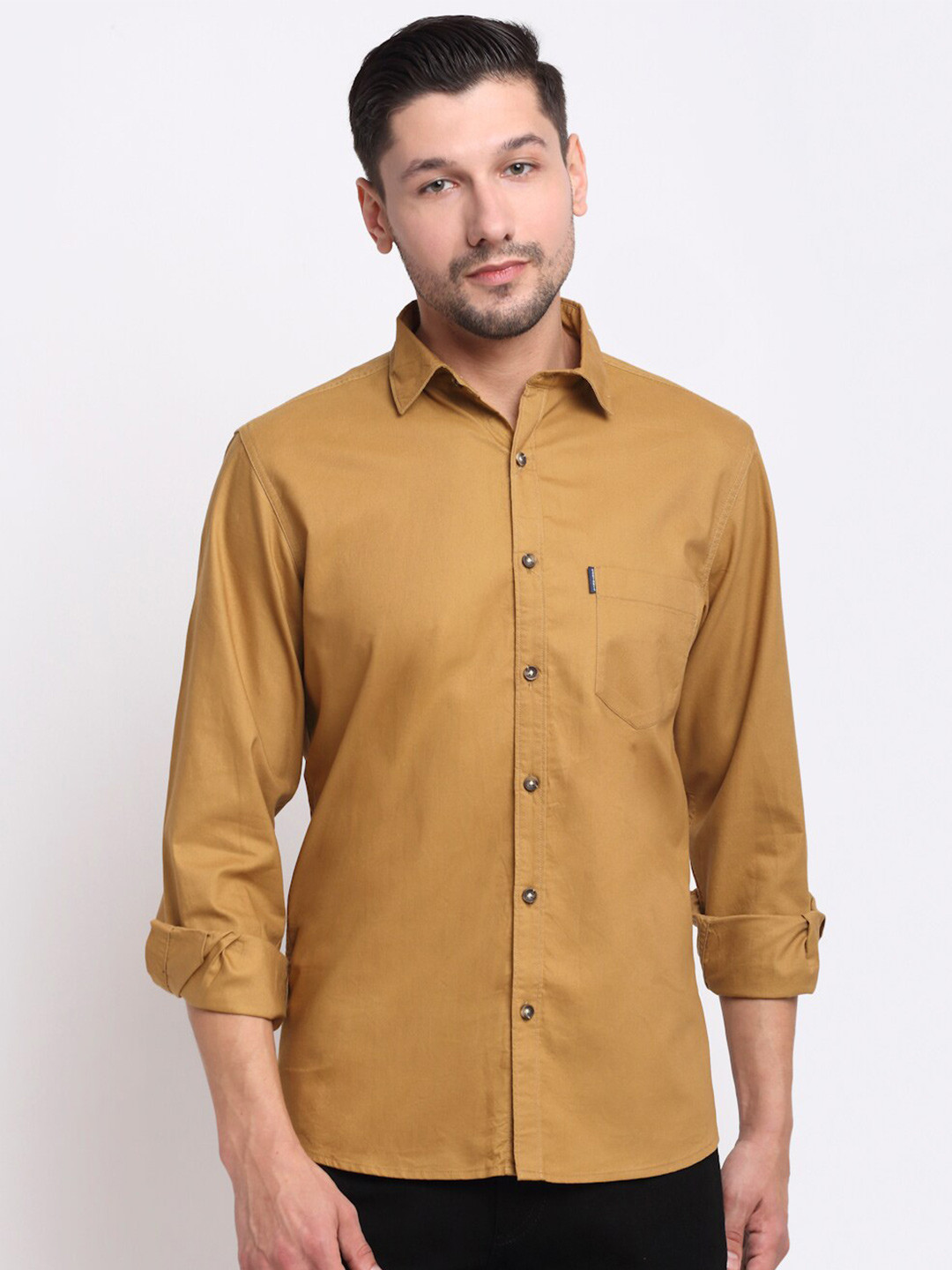 

Cantabil Regular Fit Cotton Casual Shirt, Khaki