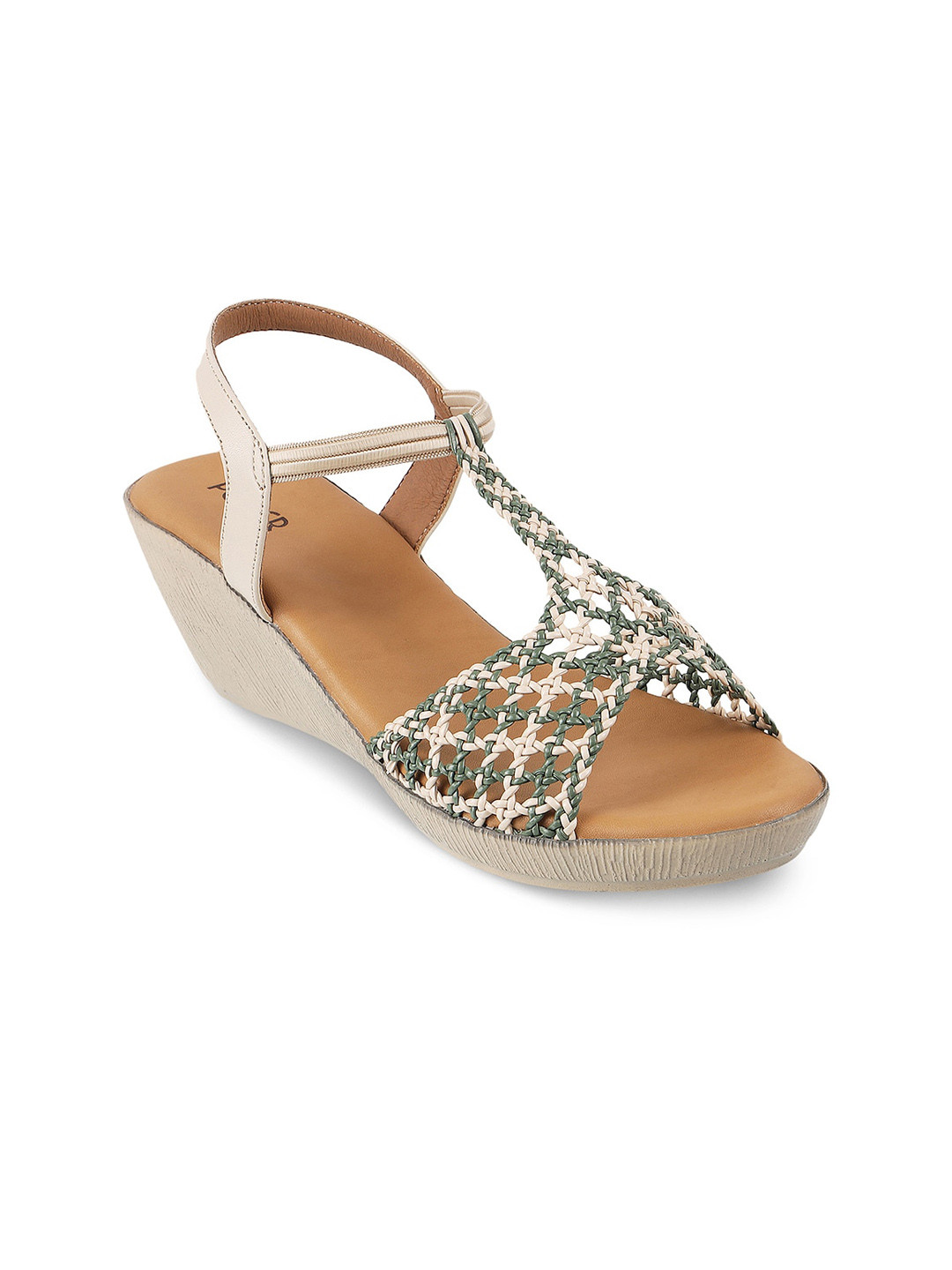 

PEPPER Open Toe Wedge HeeLs, Green