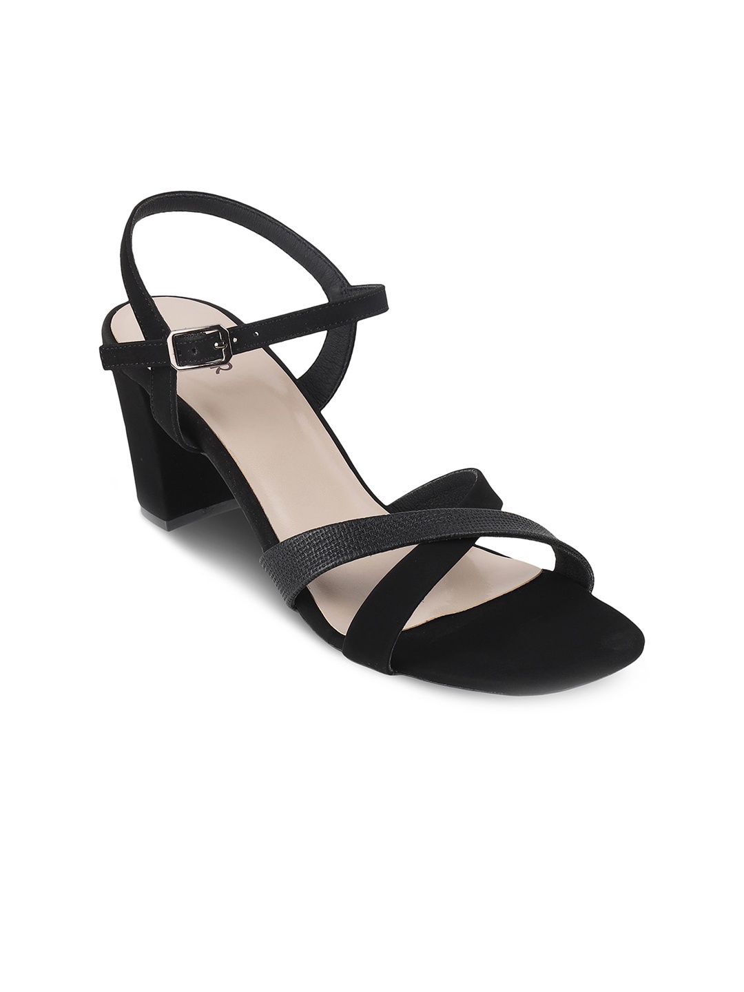 

PEPPER Square Toe Block Heels, Black