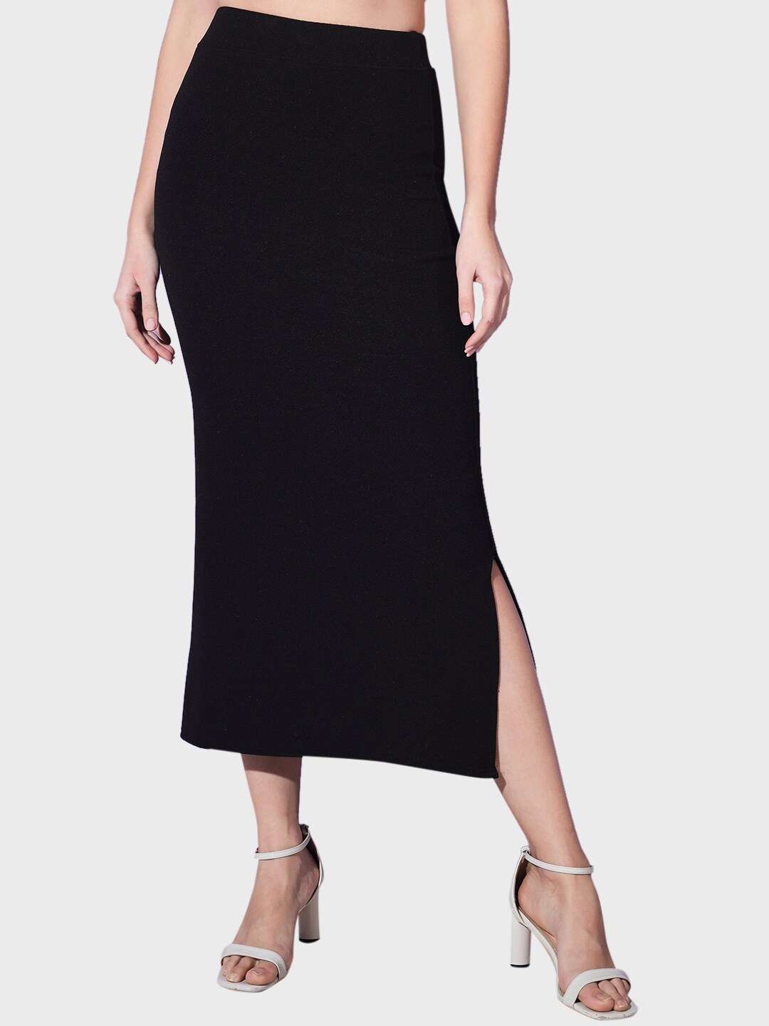 

BUY NEW TREND Side Slit Midi Pencil Skirt, Black