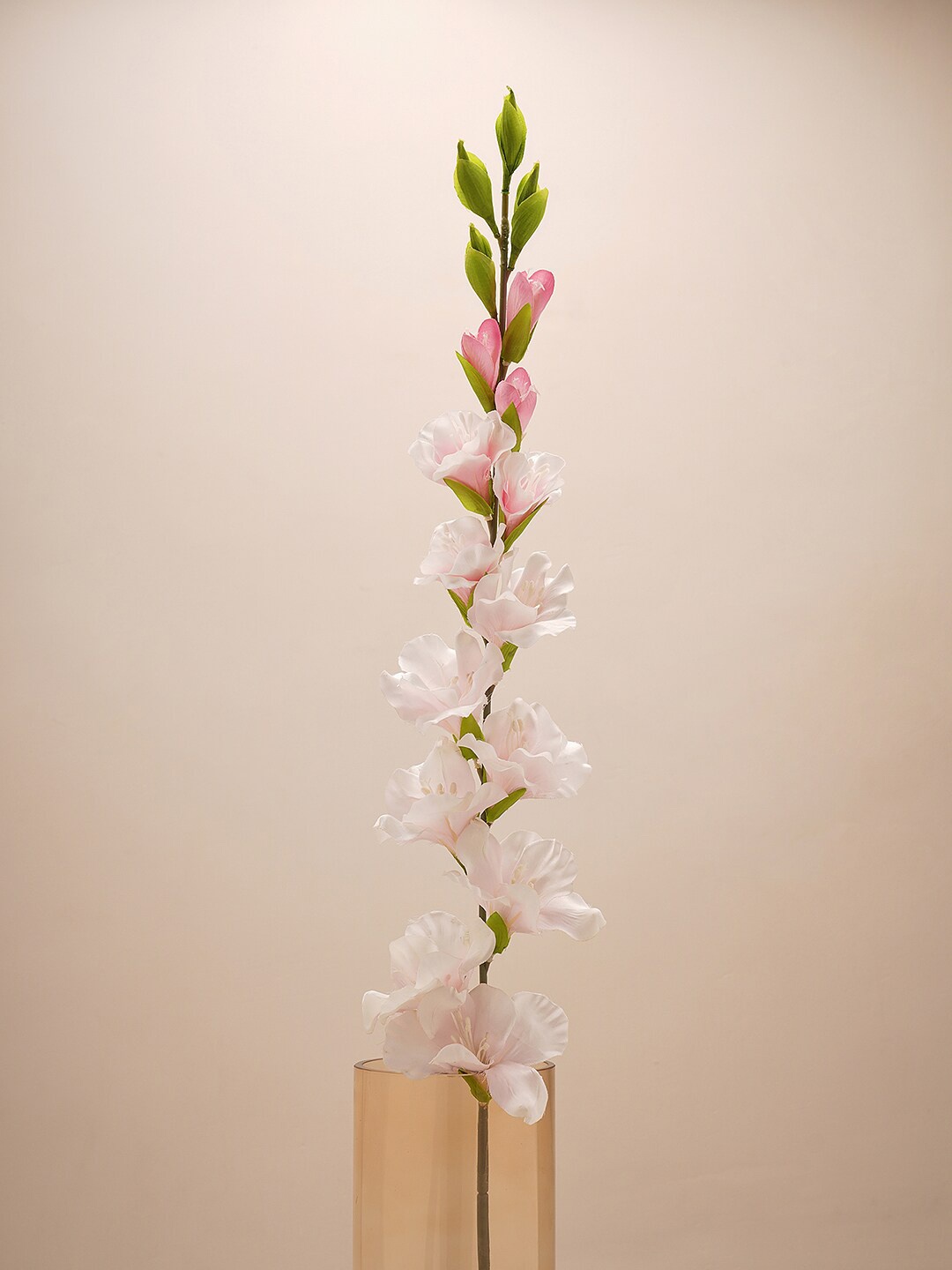 

Pure Home and Living Pink & White Gladiolus Artificial Flower Stem