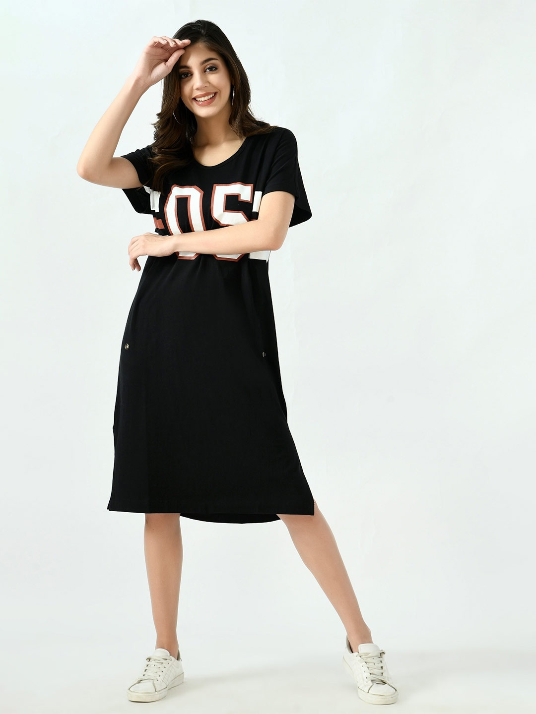 

MKOAL Sheath Midi Dress, Black