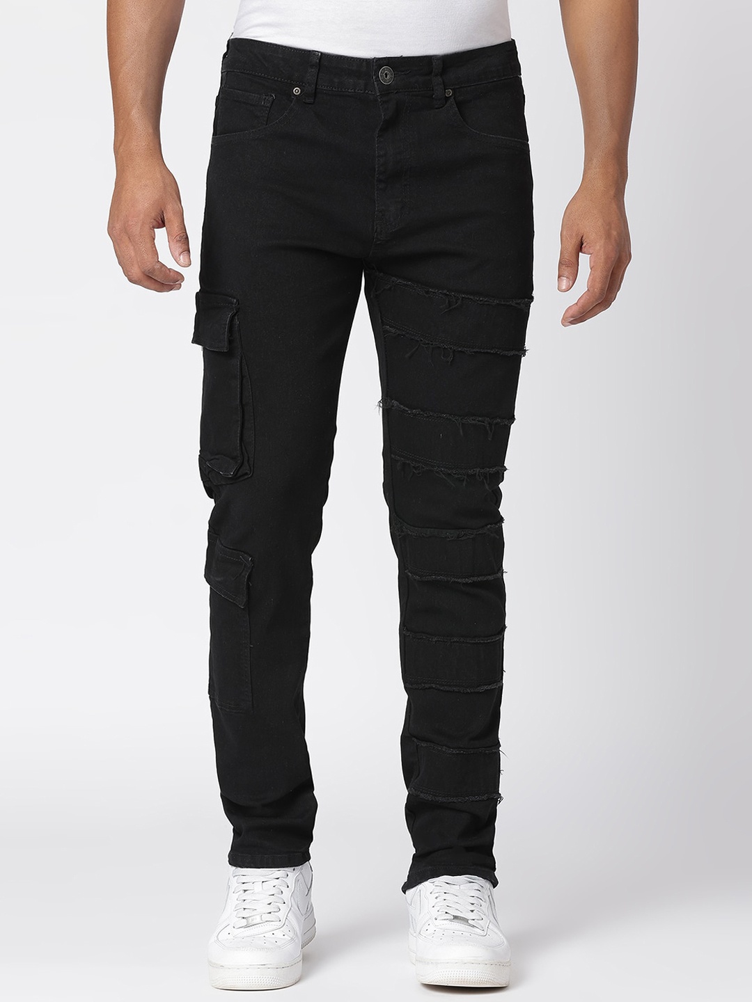 

WAIMEA Men Skinny Fit Stretchable Jeans, Black