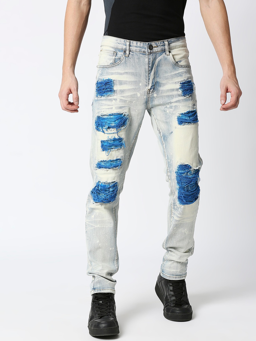 

WAIMEA Men Skinny Fit Stretchable Jeans, Blue