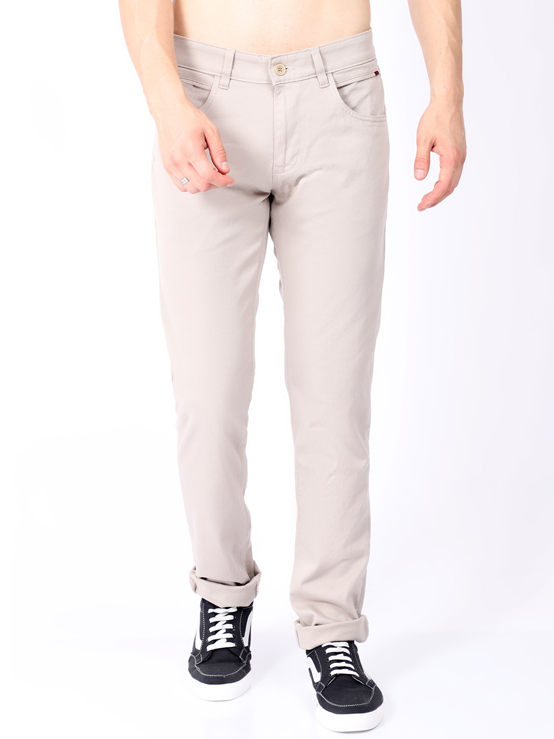 

Cantabil Men Easy Wash Mid-Rise Cotton Chinos, Beige