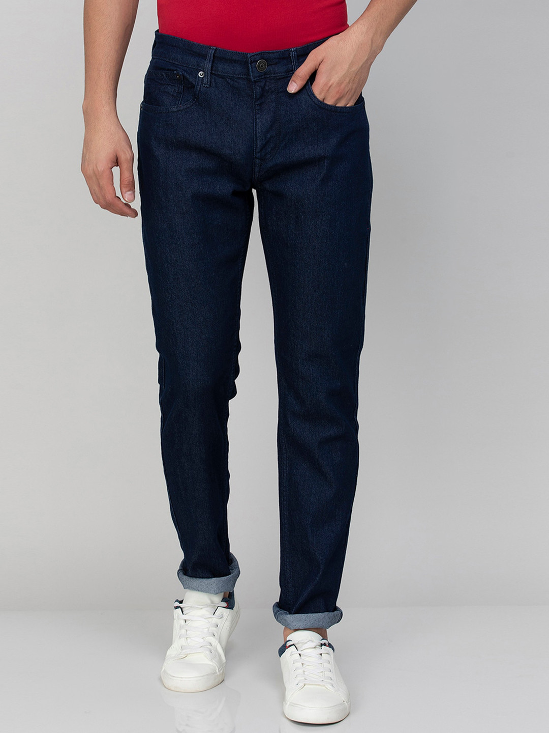 

Fame Forever by Lifestyle Men Regular Fit Mid-Rise Cotton Jeans, Navy blue