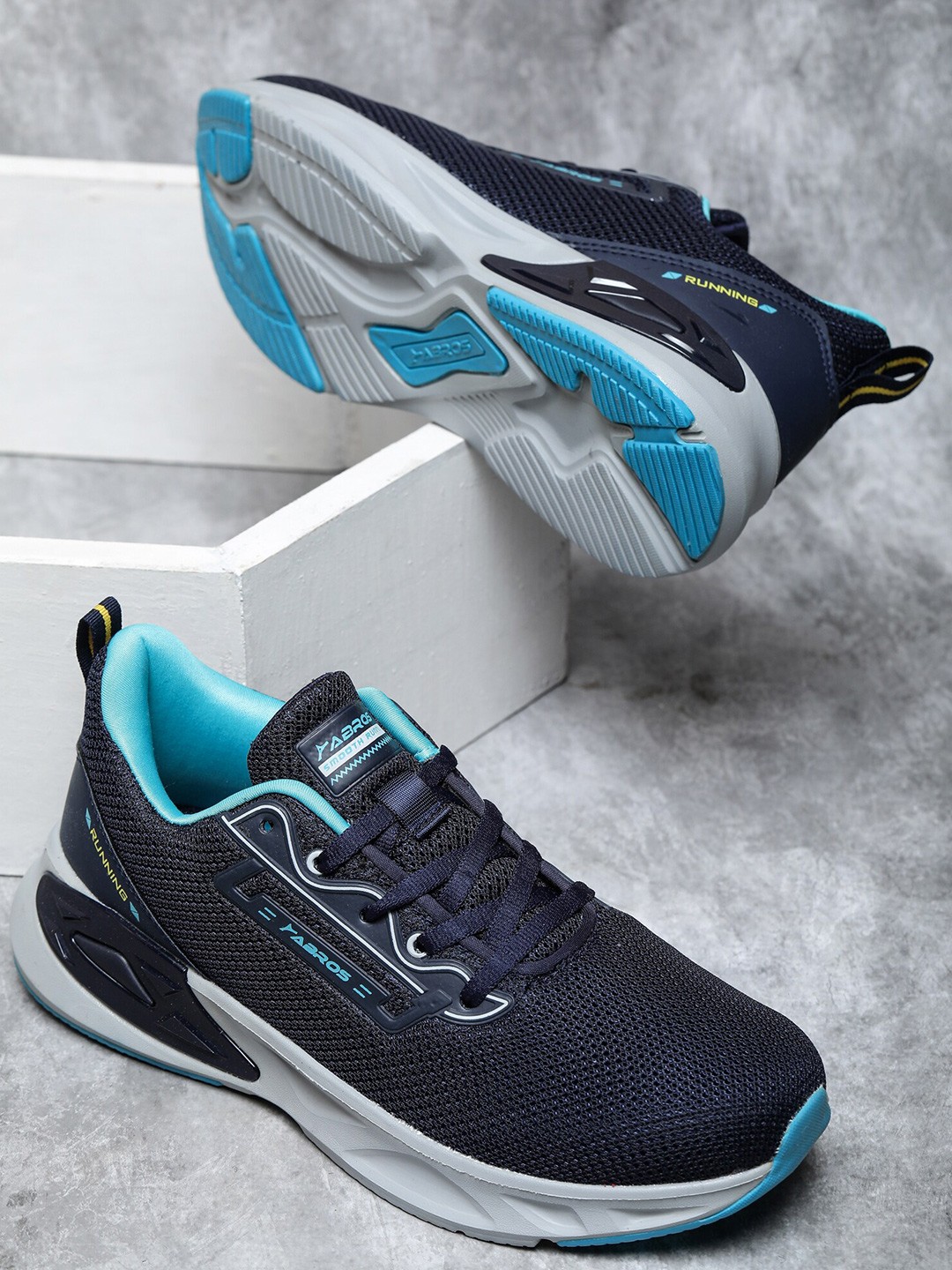 

ABROS Men DUNCAN Mesh Running Shoes, Navy blue