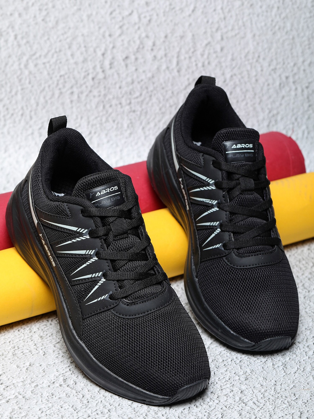 

ABROS Men Jolt Running Sports Shoes, Black