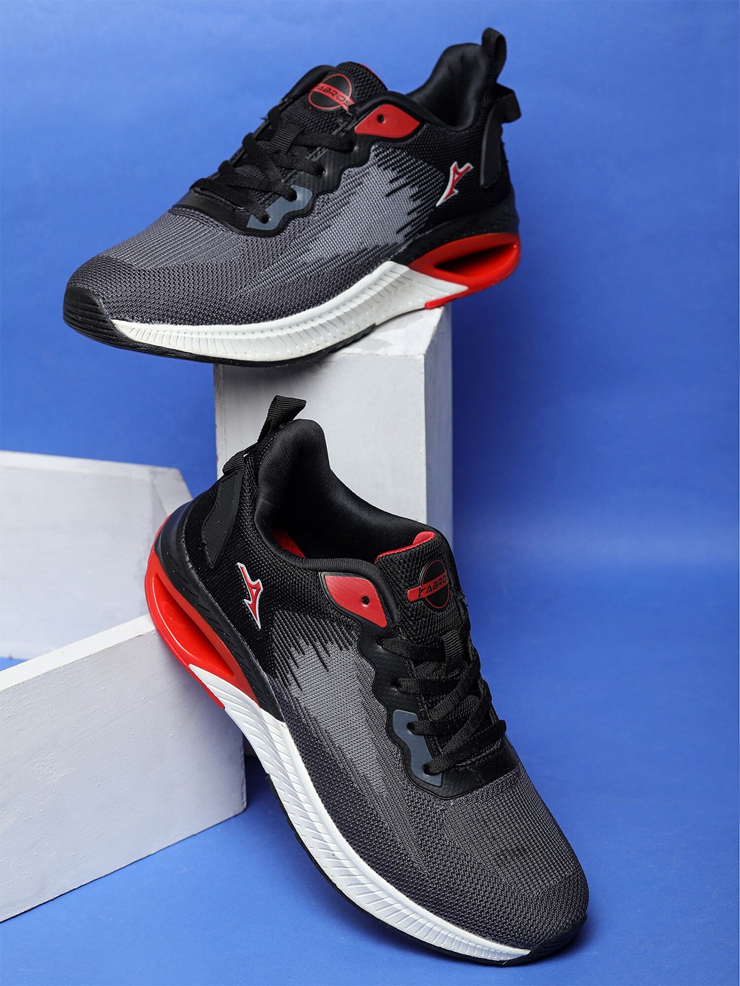 

ABROS Men Arrow Running Sports Shoes, Black