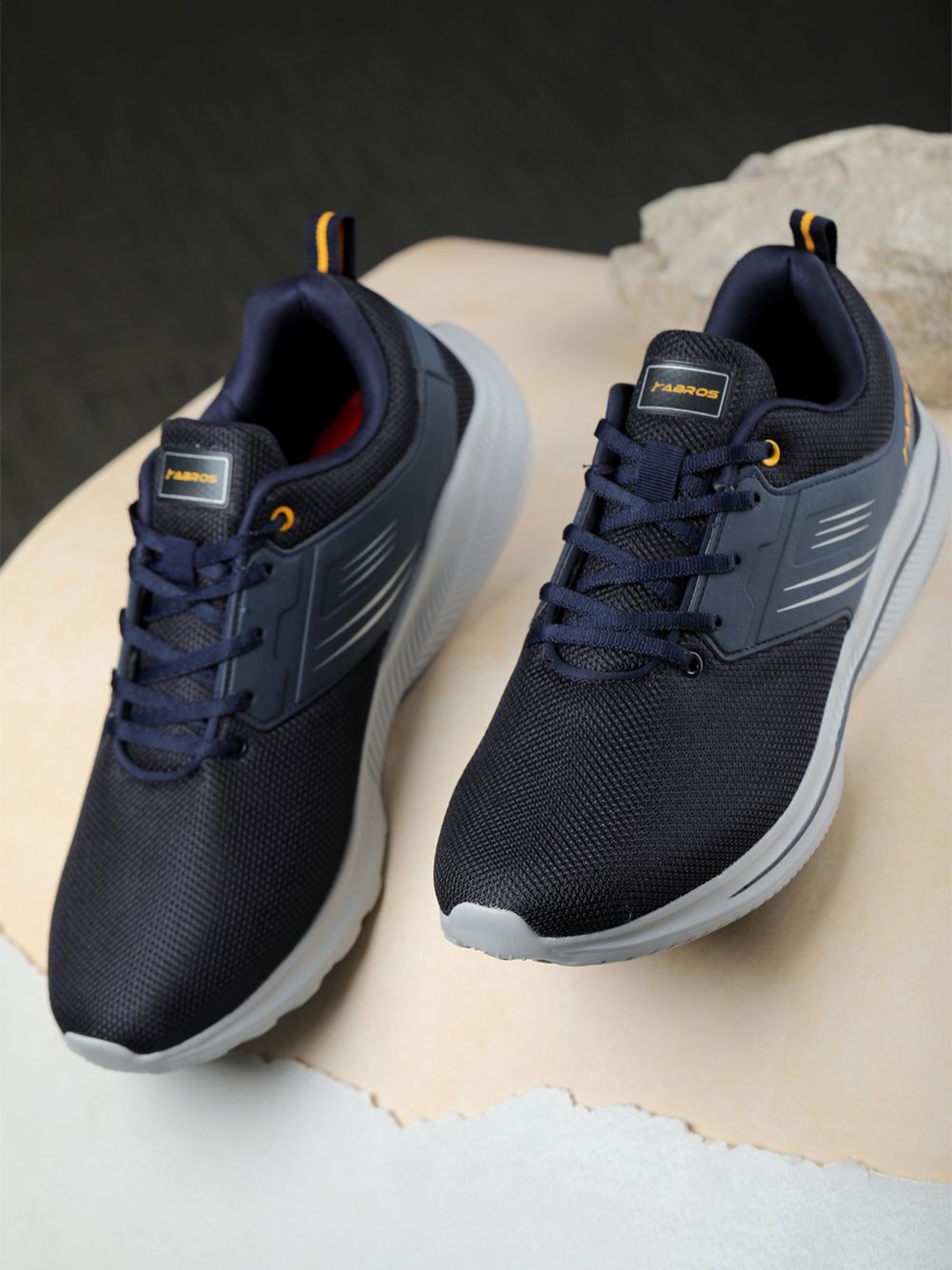 

ABROS Men RUNWAY-E Mesh Marking Running Shoes, Navy blue
